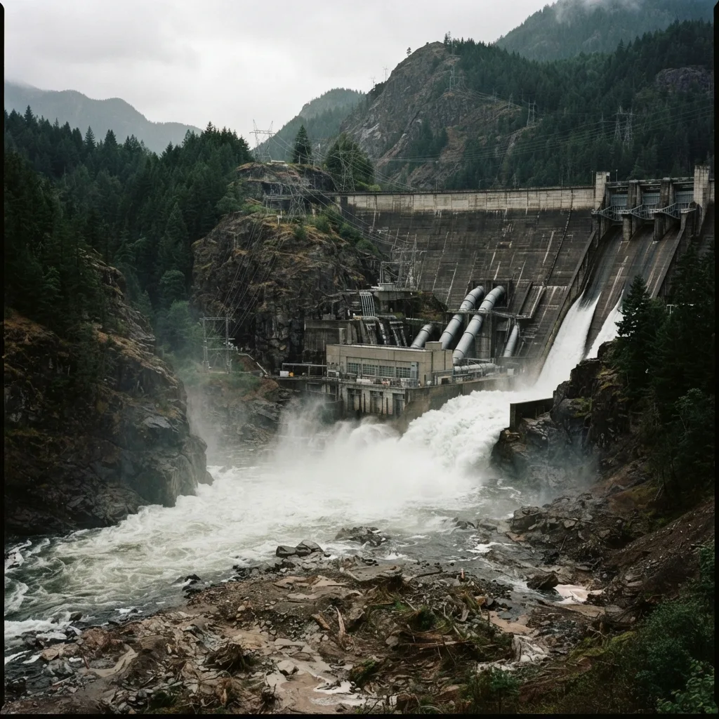El agua en movimiento puede generar electricidad (hidroelectricidad)