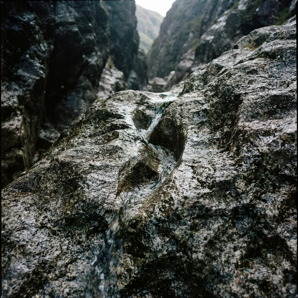 El agua puede atravesar rocas lentamente (erosión a nivel molecular)