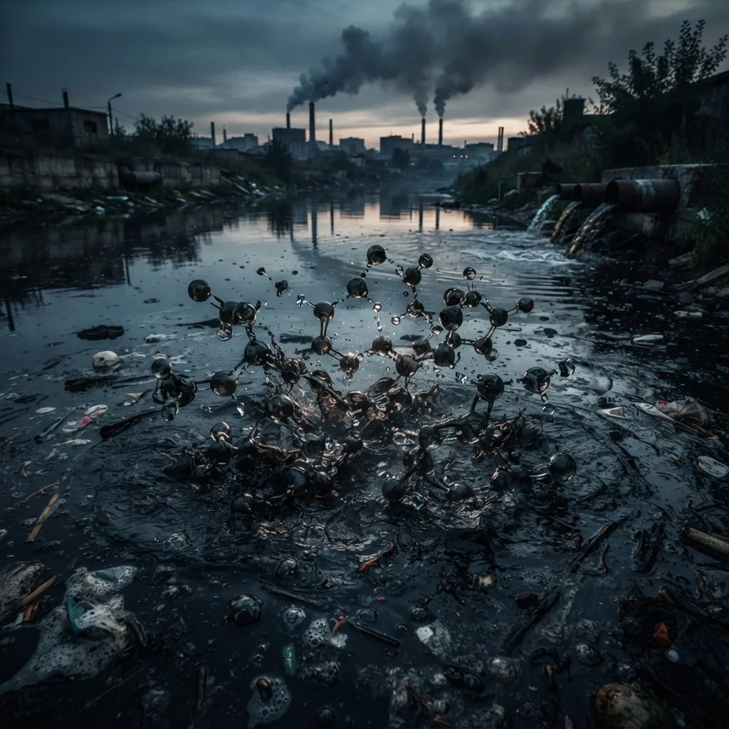 La contaminación del agua altera su estructura molecular
