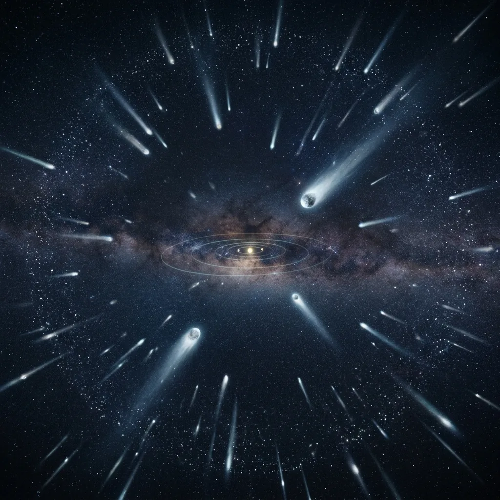 Cometas de nube casi isotrópicos
