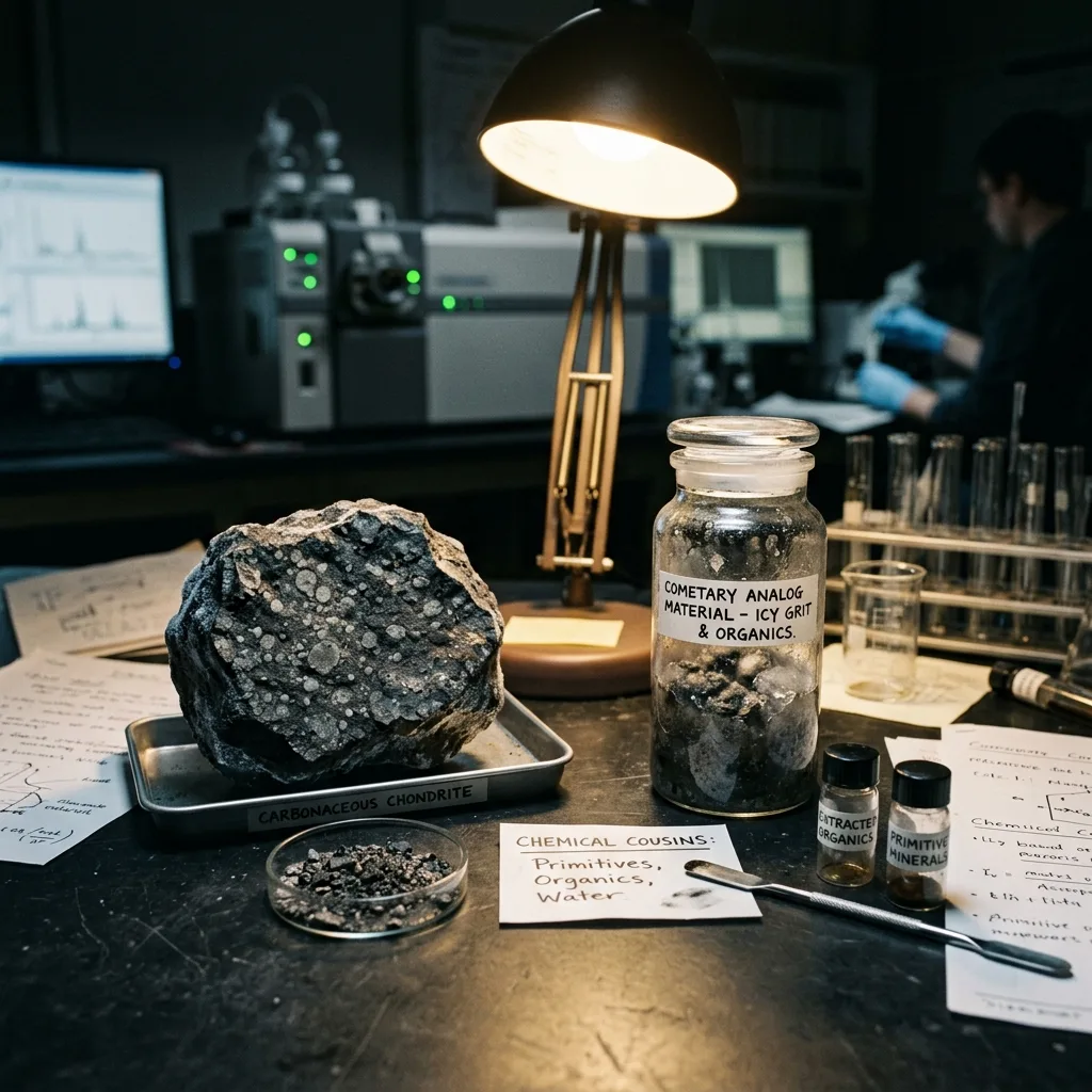 Relación con meteoritos carbonáceos