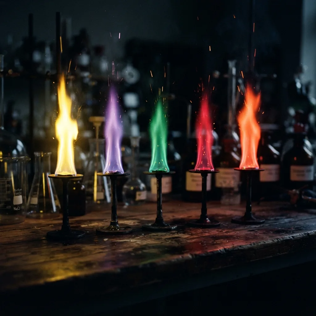 El color de la llama depende de los elementos químicos presentes
