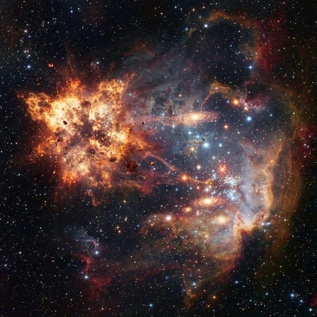 El fuego está presente en la muerte de las estrellas y el nacimiento de nuevas