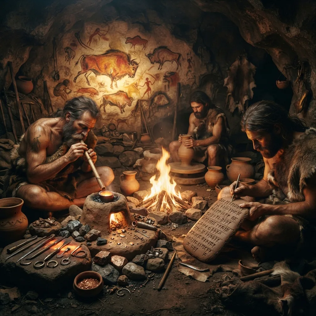 El fuego influyó en el desarrollo del arte, la metalurgia y la escritura