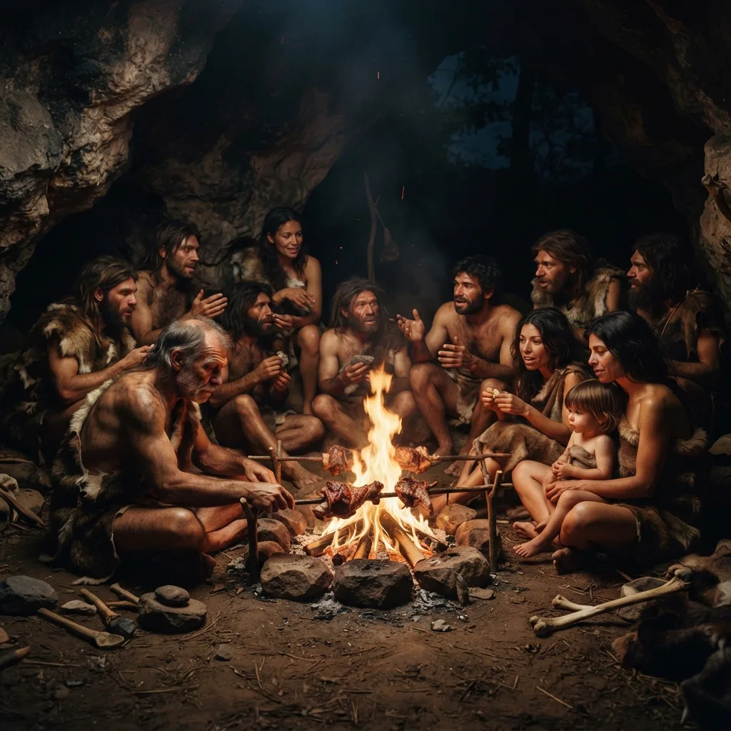 El fuego permitió la evolución humana (cocción, protección, comunidad)