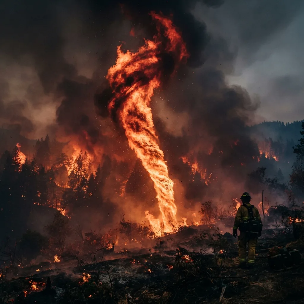 El fuego puede crear corrientes de aire que se vuelven tornados de fuego