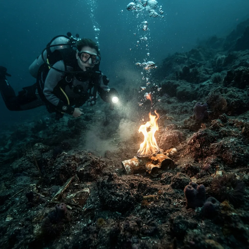 Existen fuegos bajo el agua en algunas condiciones