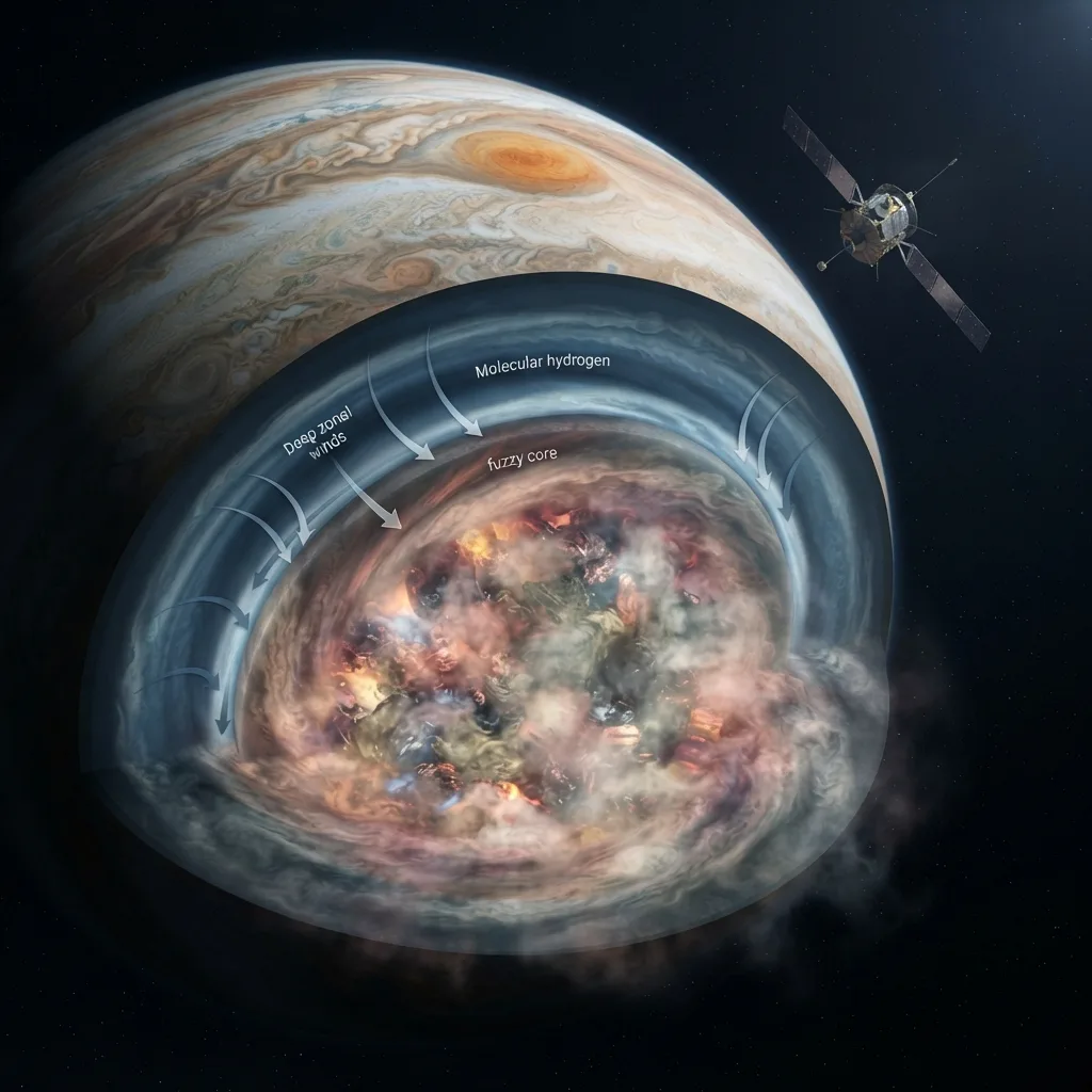 Juno reveló su estructura interna y composición