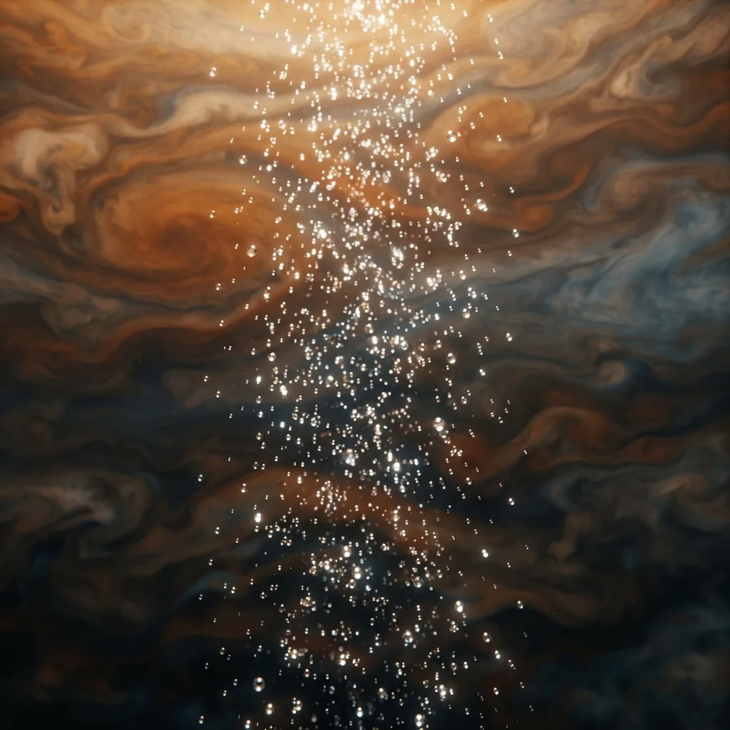 Mezcla de helio que se hunde como "lluvia de diamantes"