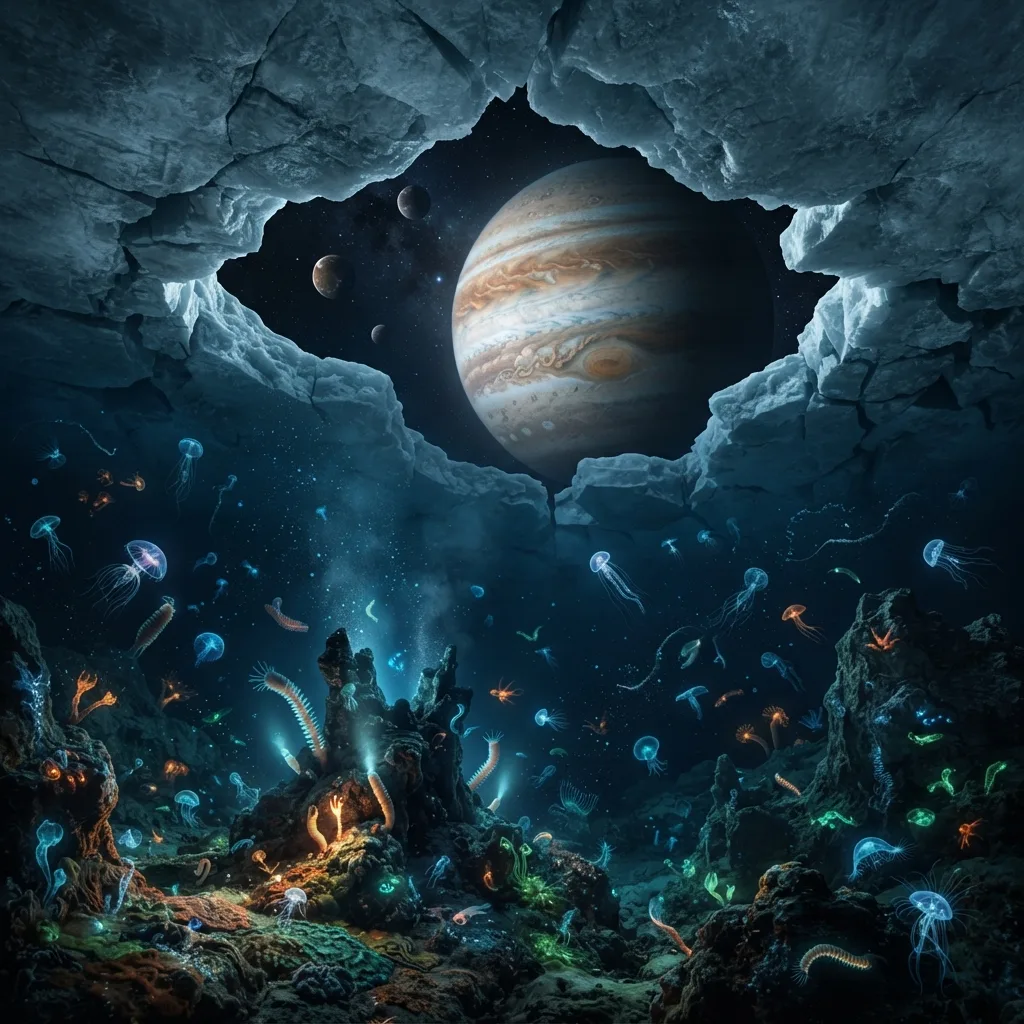 Posible vida en lunas heladas (Europa, Ganímedes, Calisto)