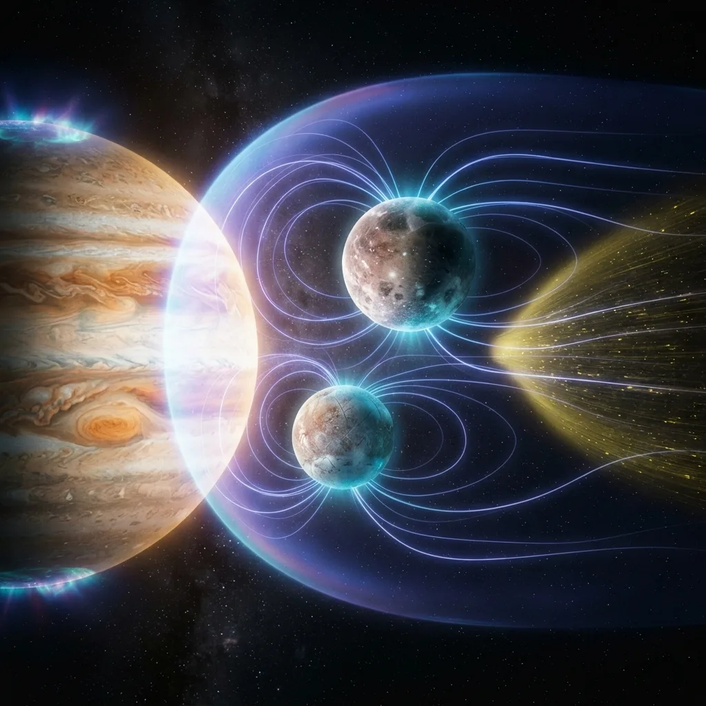 Su magnetosfera podría albergar vida microbiana en lunas