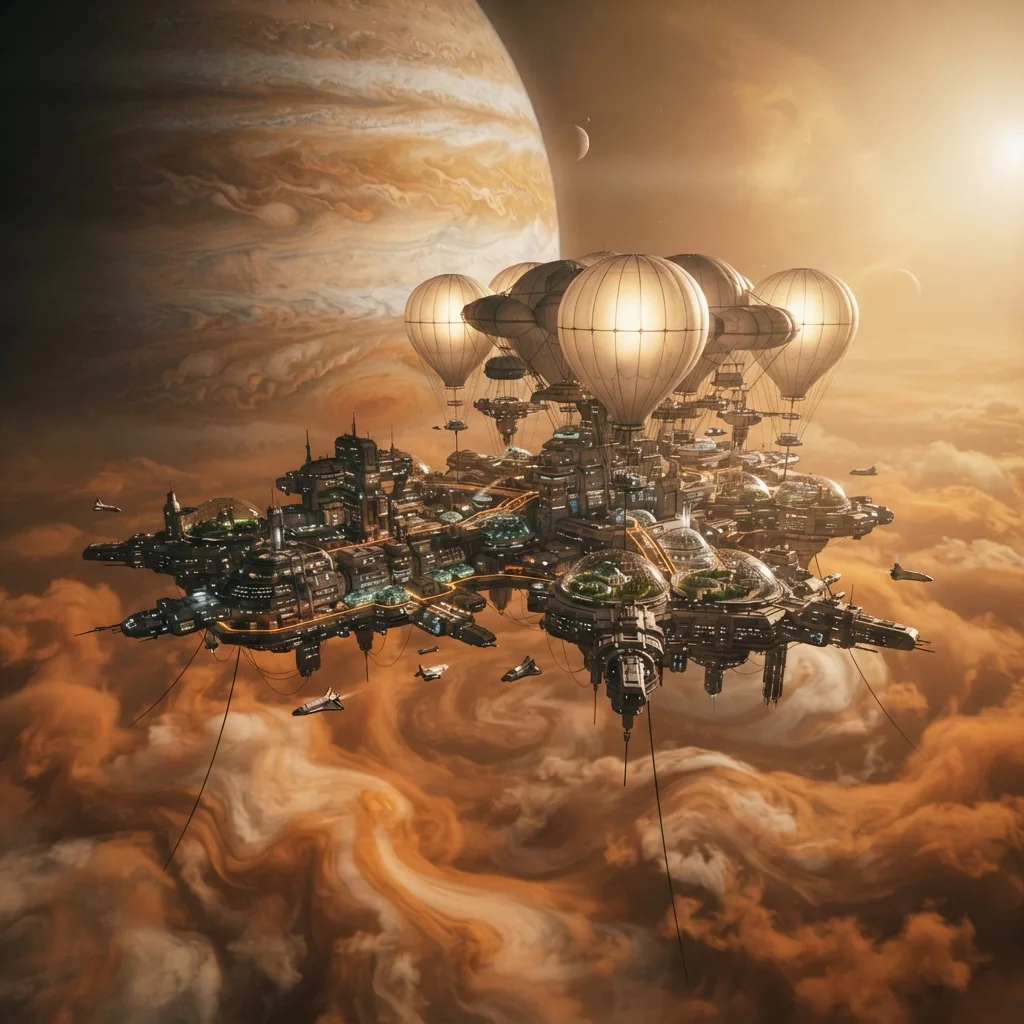 Tecnología futura: colonias flotantes en su atmósfera