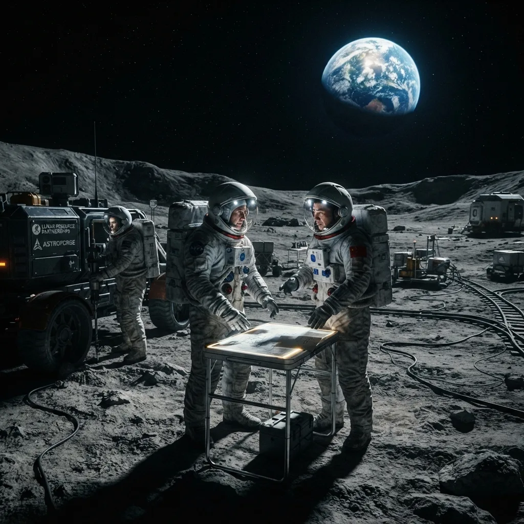 Acuerdos ocultos sobre la explotación de recursos lunares