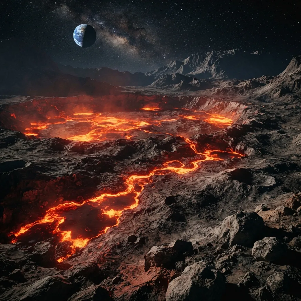 Antiguos lagos de magma (lagos lunares)