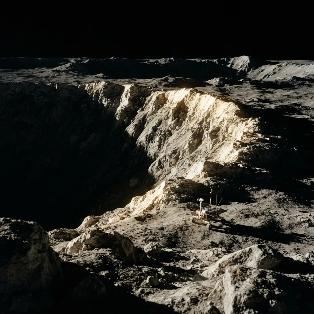 Cráteres con luz permanente en los polos
