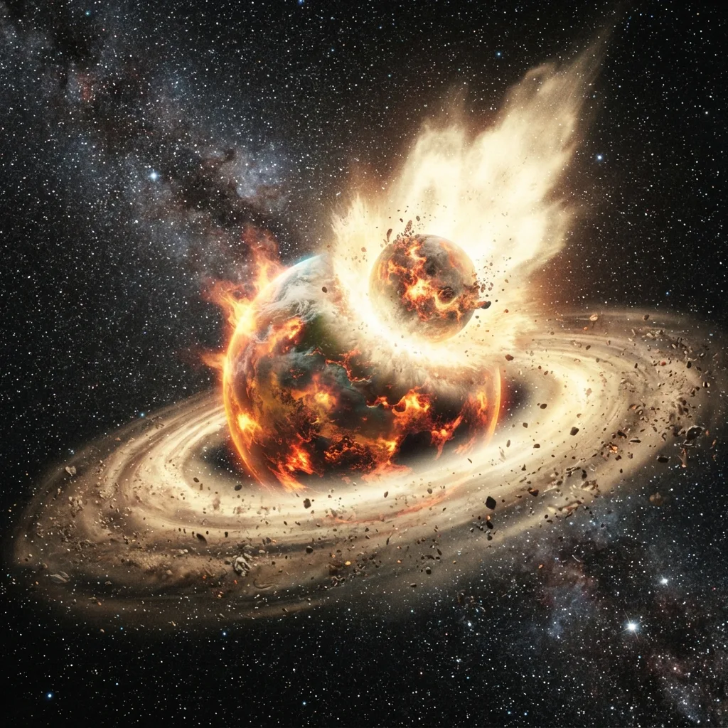 Origen por impacto gigante (Teoría de Theia)