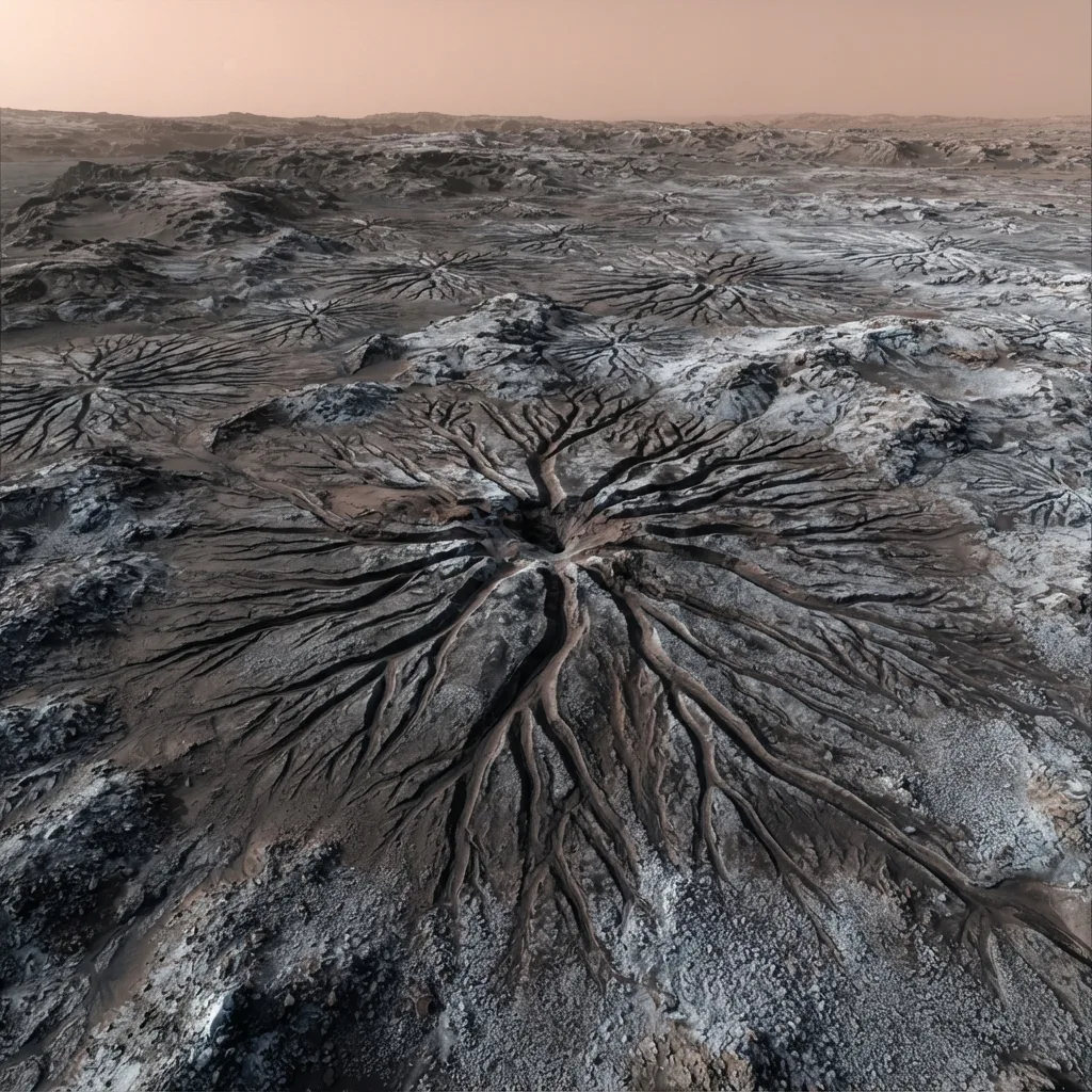 La "araña de Marte" (geomorfología extraña)