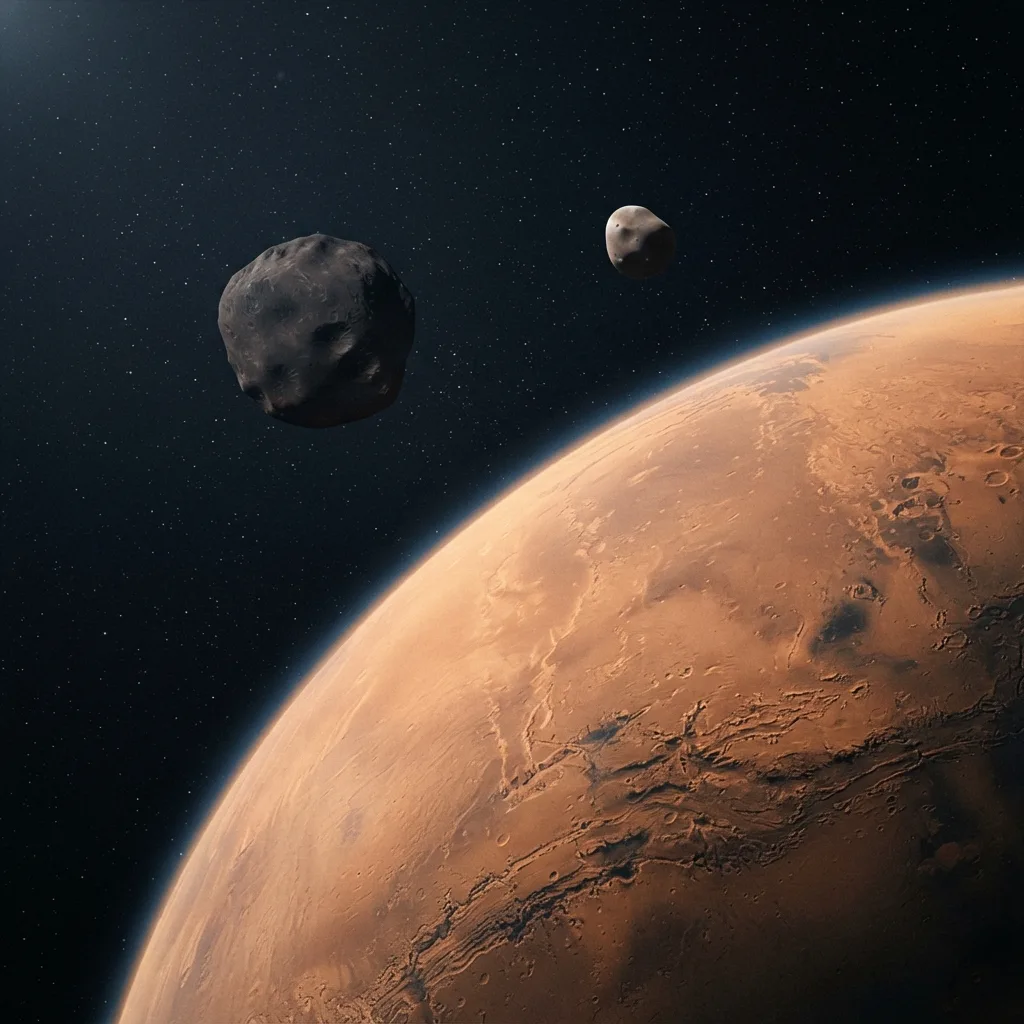 Tiene dos lunas: Fobos y Deimos