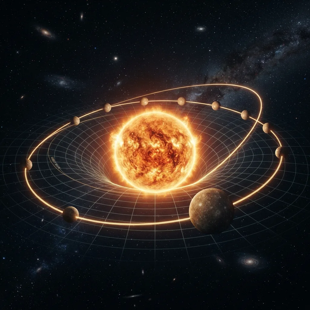 Influencia gravitacional en la órbita de Mercurio (problema resuelto por Einstein)