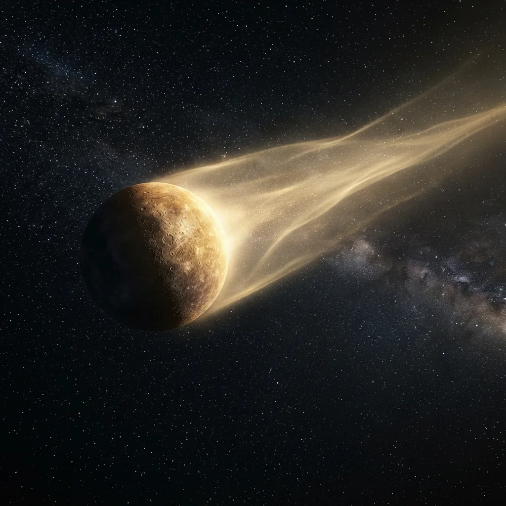 Tiene una cola similar a la de un cometa