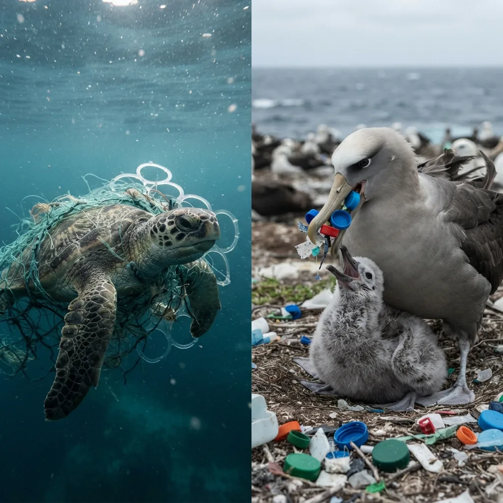 Animales marinos atrapados