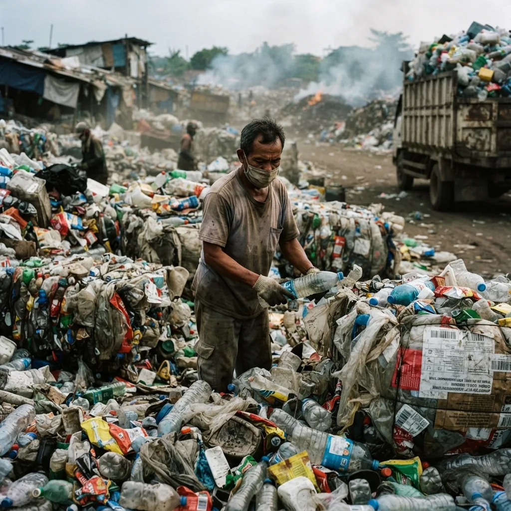 La mayoría del plástico termina en países pobres