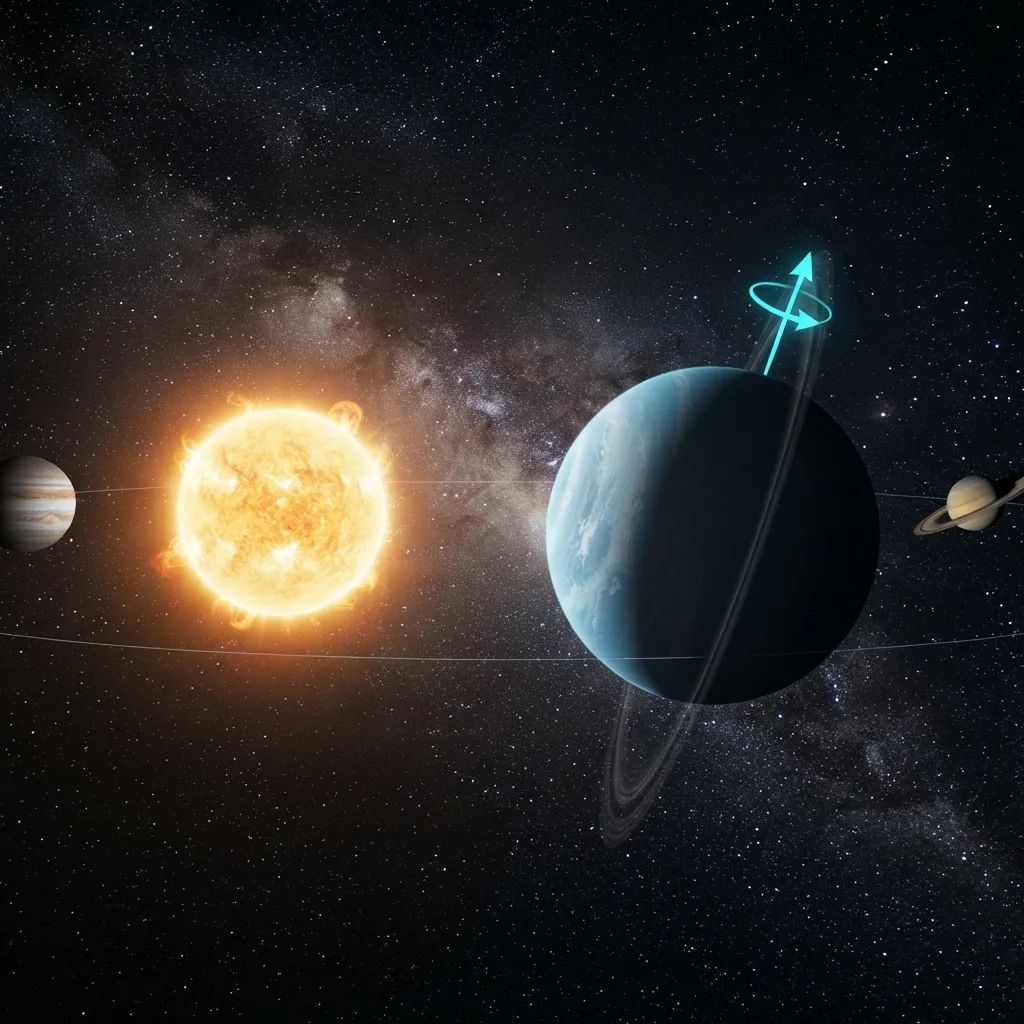 El eje de Urano apunta casi al Sol