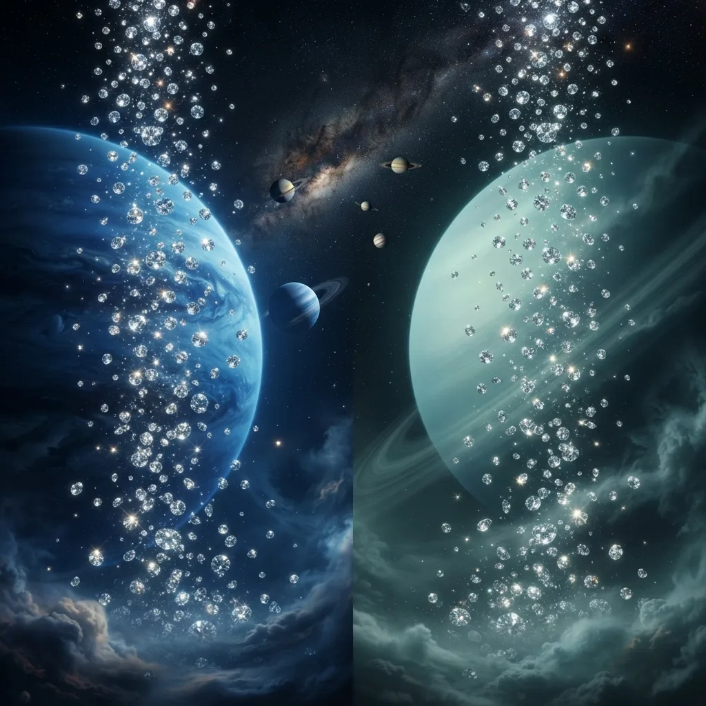 Lluvia de diamantes en Neptuno y Urano