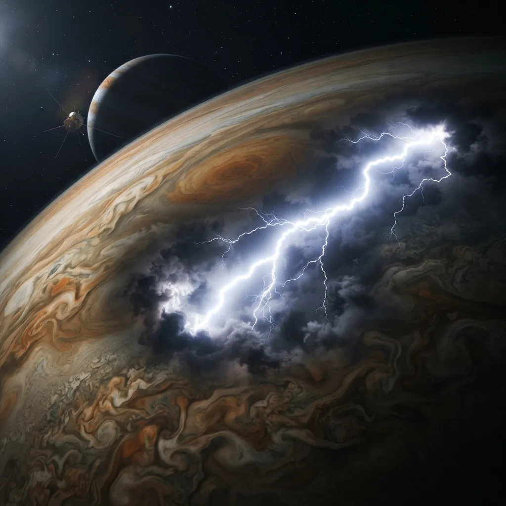Rayos en Júpiter son miles de veces más potentes que en la Tierra