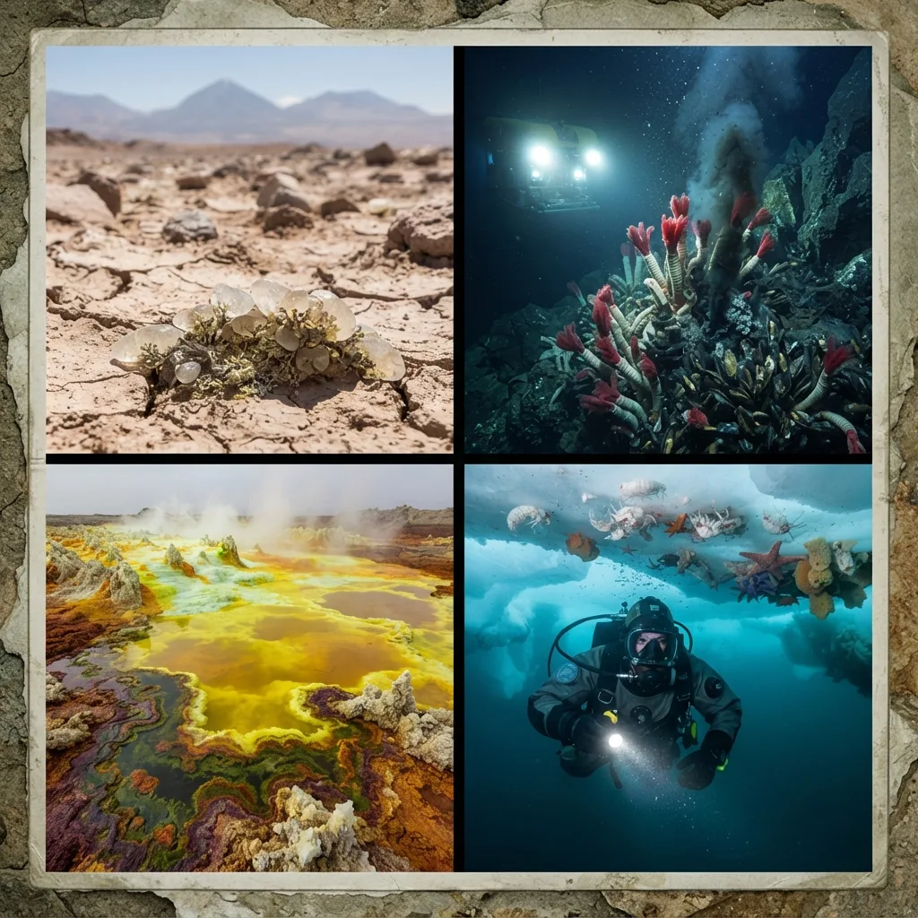 Ecosistemas extremos: desiertos, abismos, aguas termales