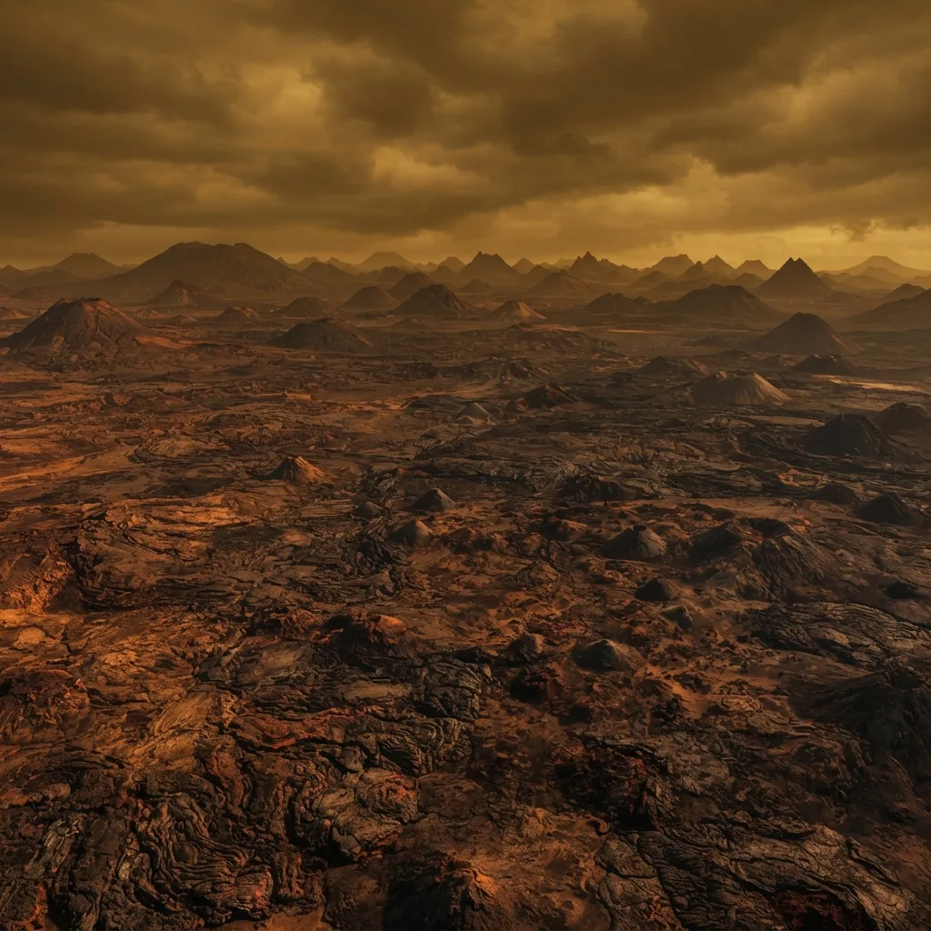 Miles de volcanes y enormes llanuras