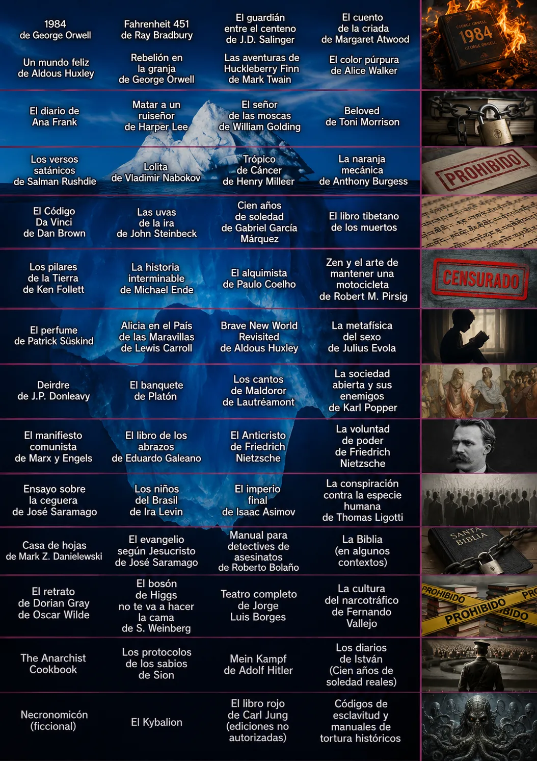 Iceberg de Libros Prohibidos
